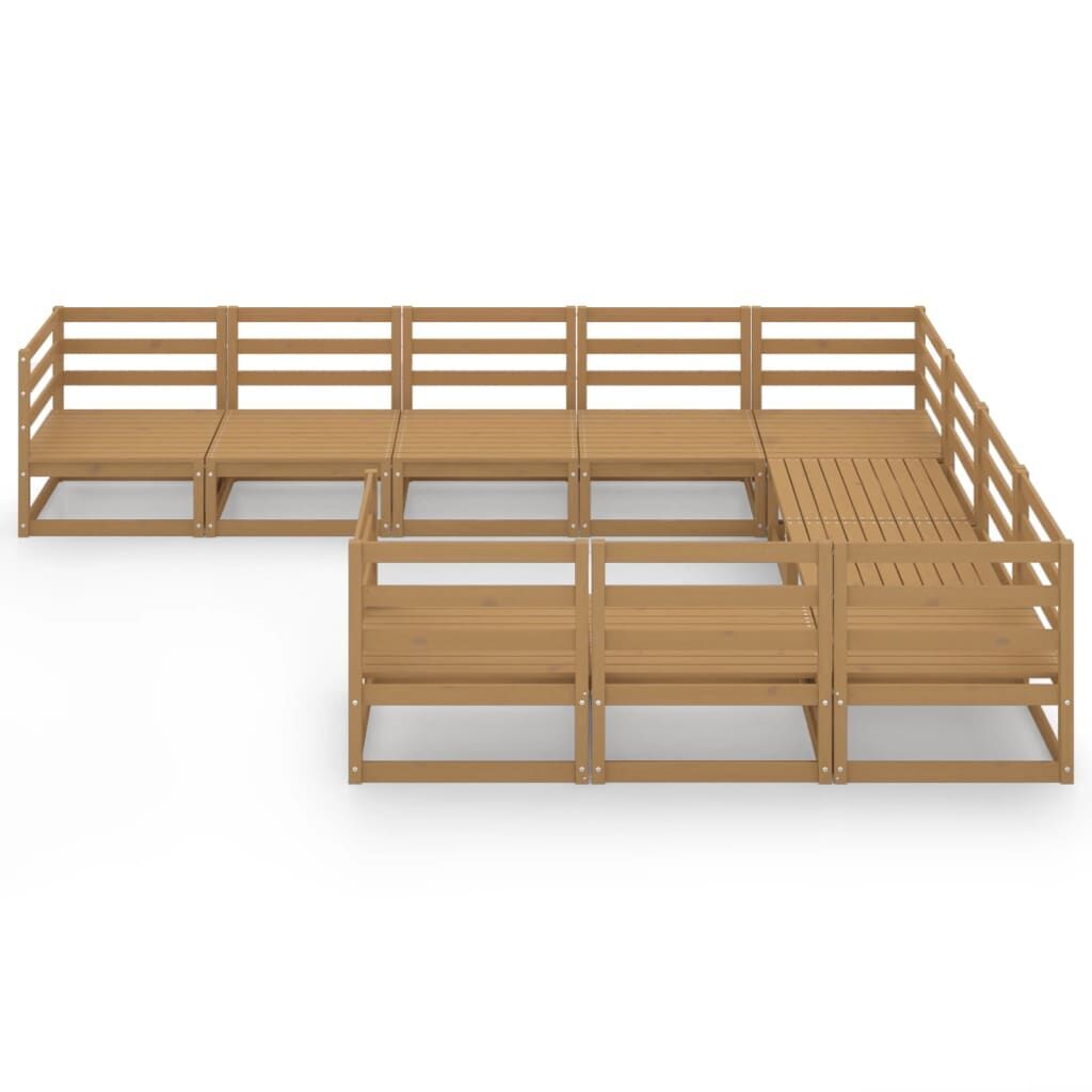 10 Piece Garden Lounge Set Solid Pinewood Price