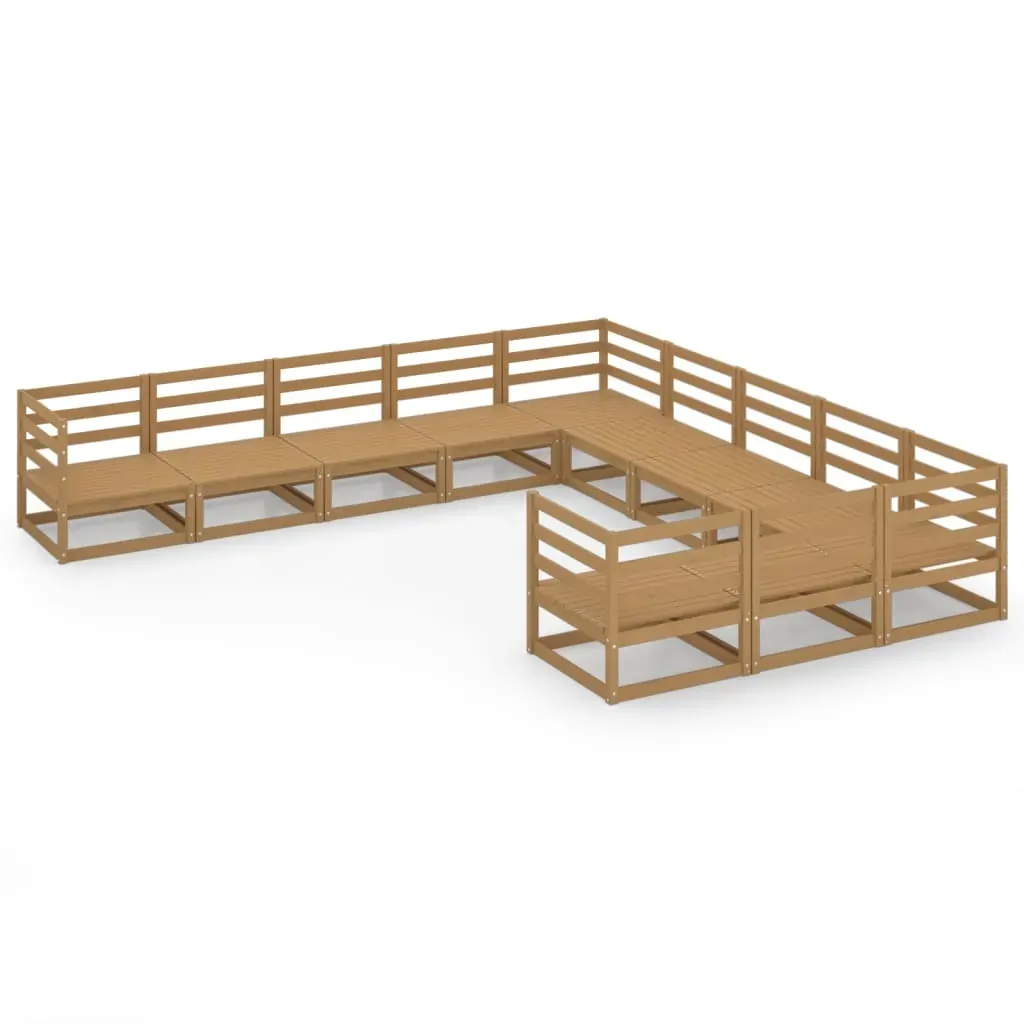 11 Piece Garden Lounge Set Solid Pinewood Price