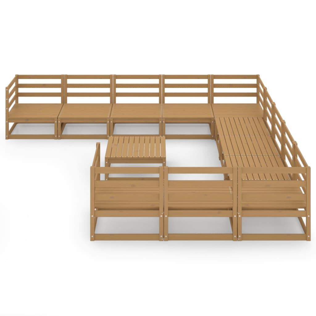 12 Piece Garden Lounge Set Solid Pinewood Price