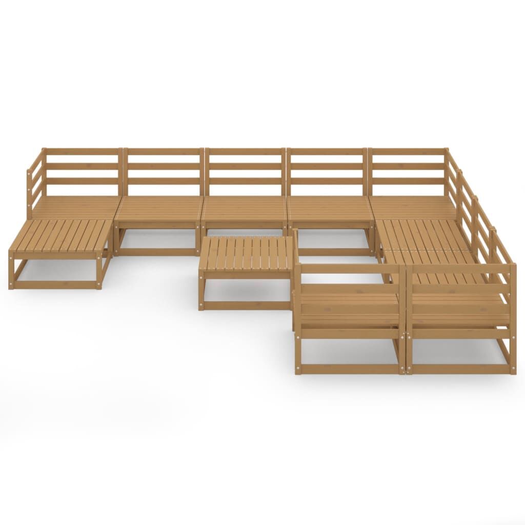 11 Piece Garden Lounge Set Solid Pinewood Price