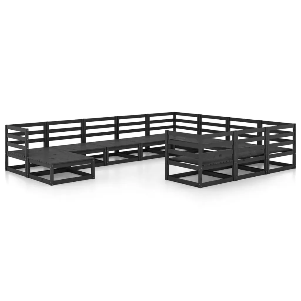 11 Piece Garden Lounge Set Solid Pinewood Price
