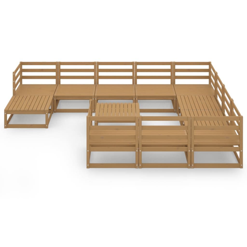12 Piece Garden Lounge Set Solid Pinewood Price