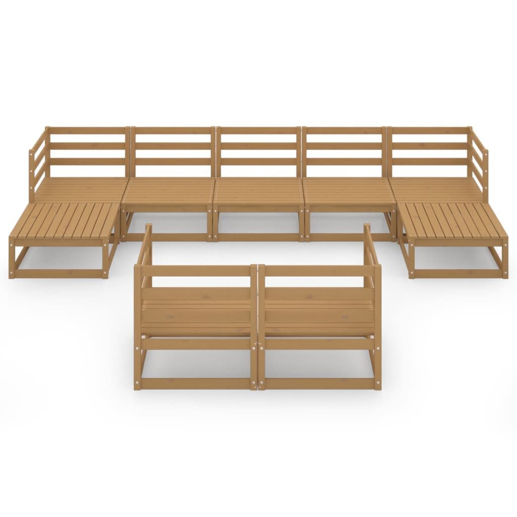 9 Piece Garden Lounge Set Solid Pinewood Price