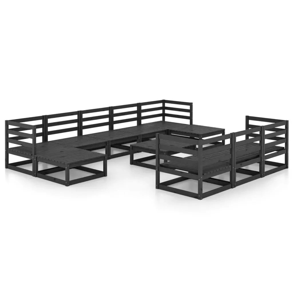 11 Piece Garden Lounge Set Solid Pinewood Price