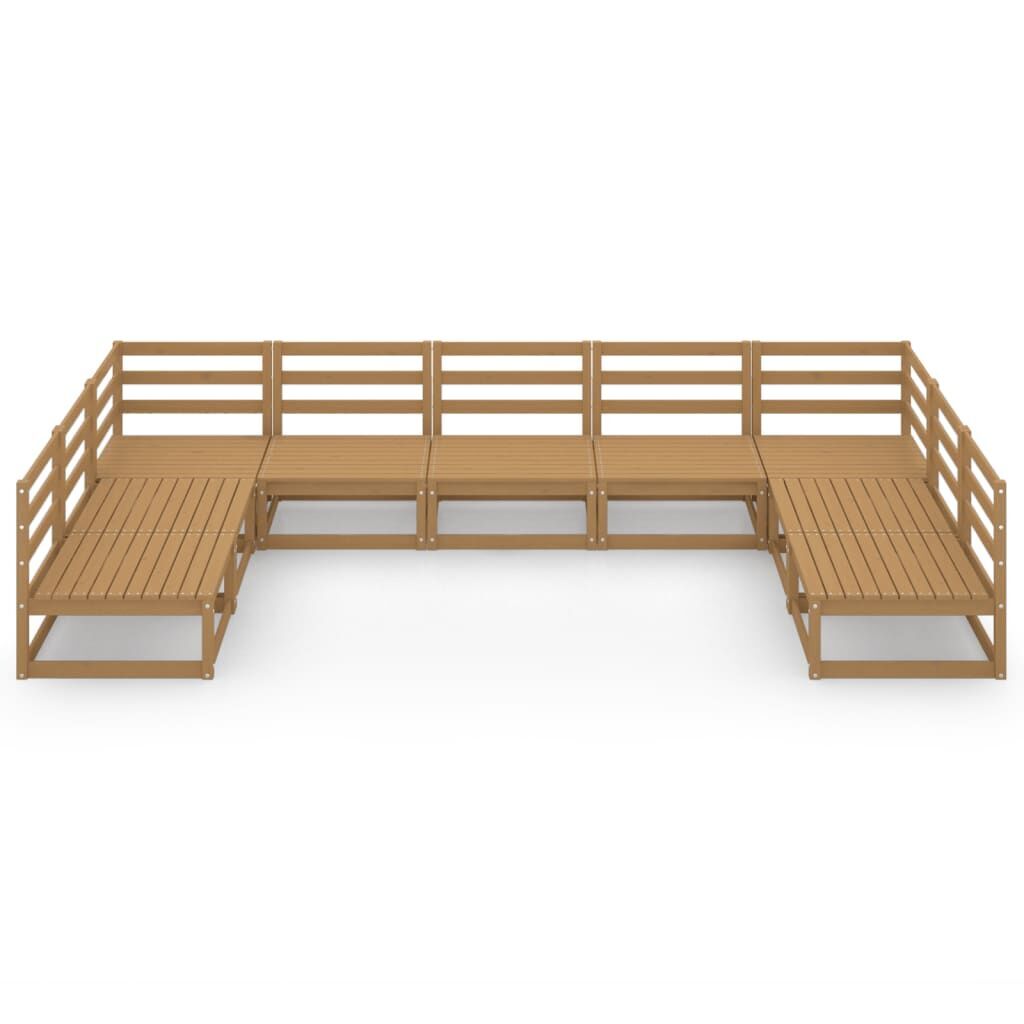9 Piece Garden Lounge Set Solid Pinewood Price