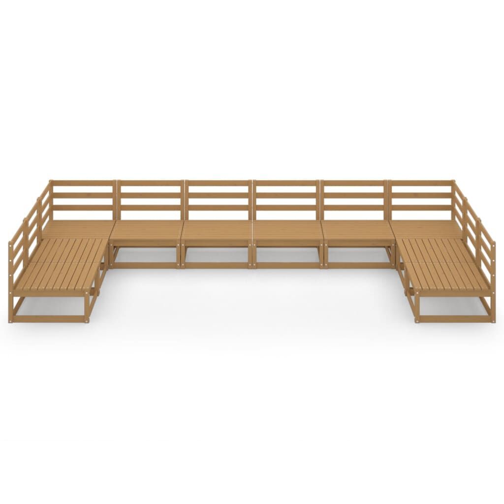 10 Piece Garden Lounge Set Solid Pinewood Price
