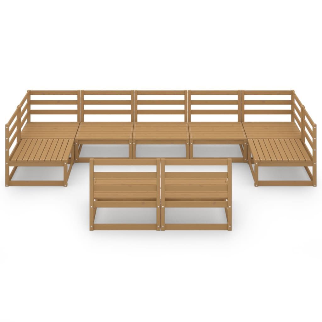 9 Piece Garden Lounge Set Solid Pinewood Price