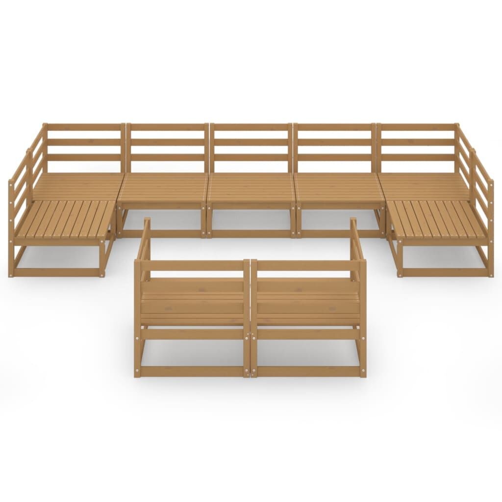 9 Piece Garden Lounge Set Solid Pinewood Price