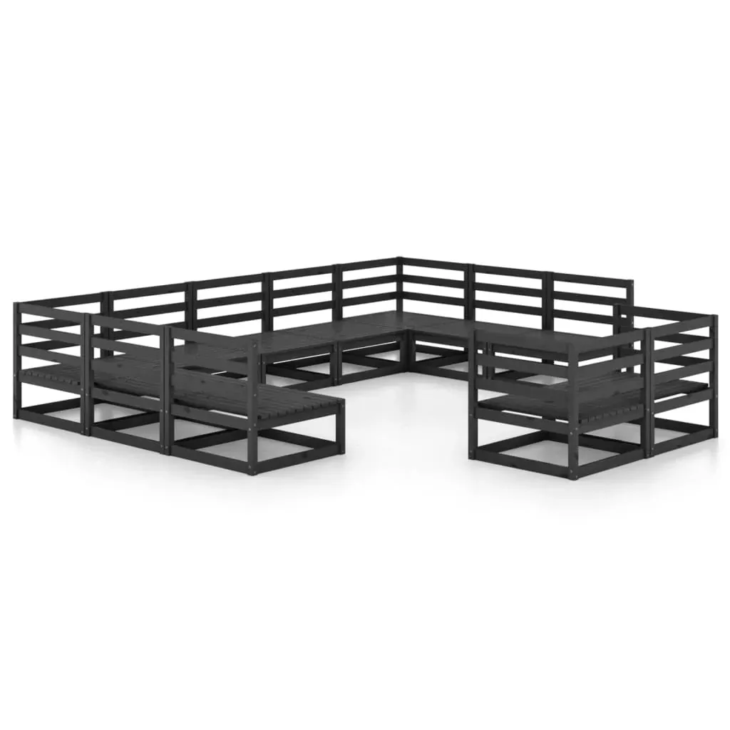 11 Piece Garden Lounge Set Solid Pinewood Price