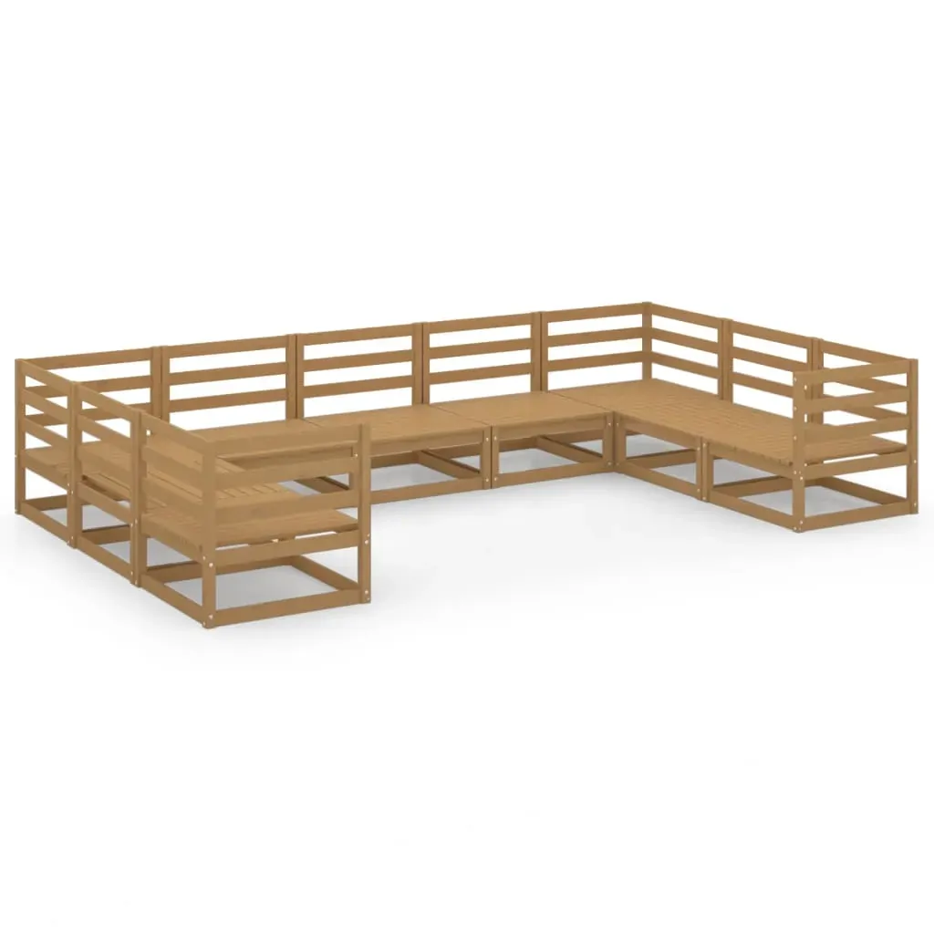 9 Piece Garden Lounge Set Solid Pinewood Price
