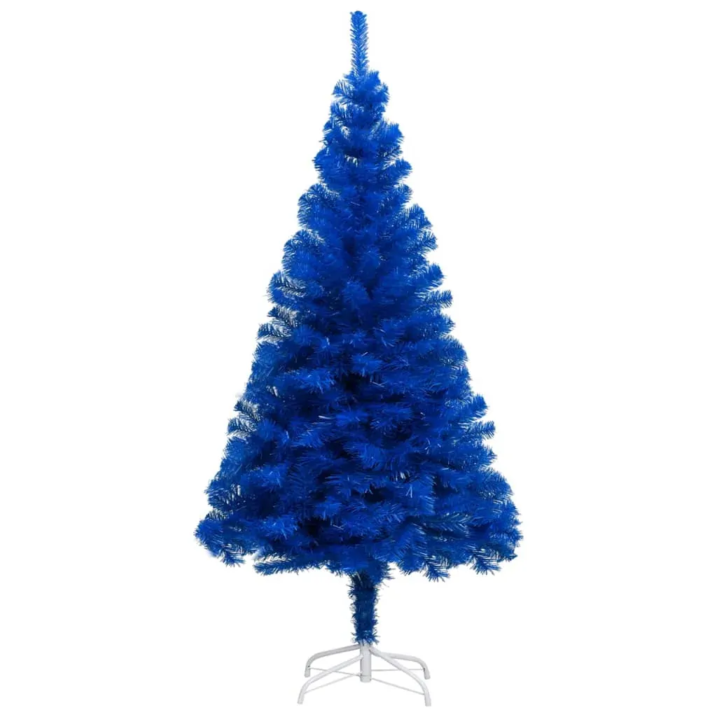 Artificial Pre-lit Christmas Tree with Stand Blue 120 cm PVC Price