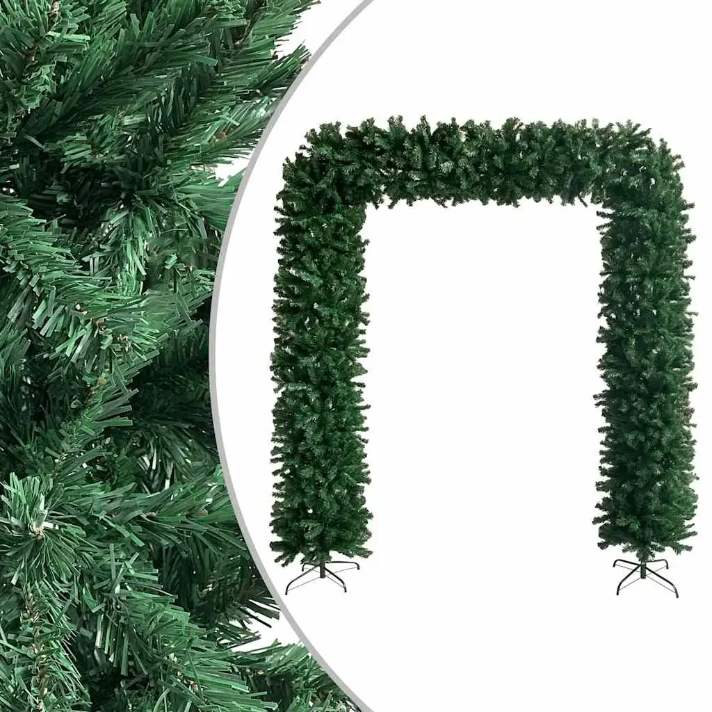 Christmas Tree Arch with LEDs Green 240 cm Price