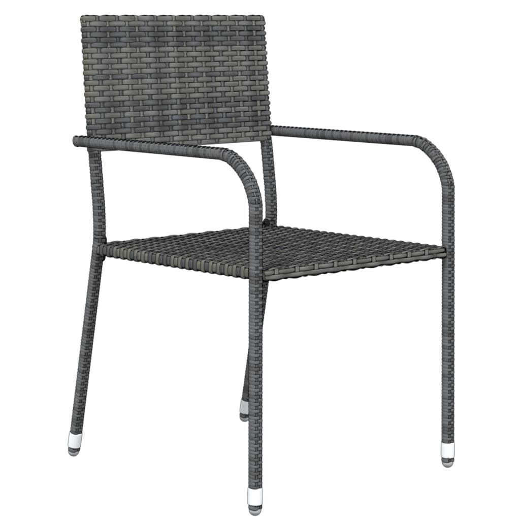 5 Piece Garden Dining Set Grey Price