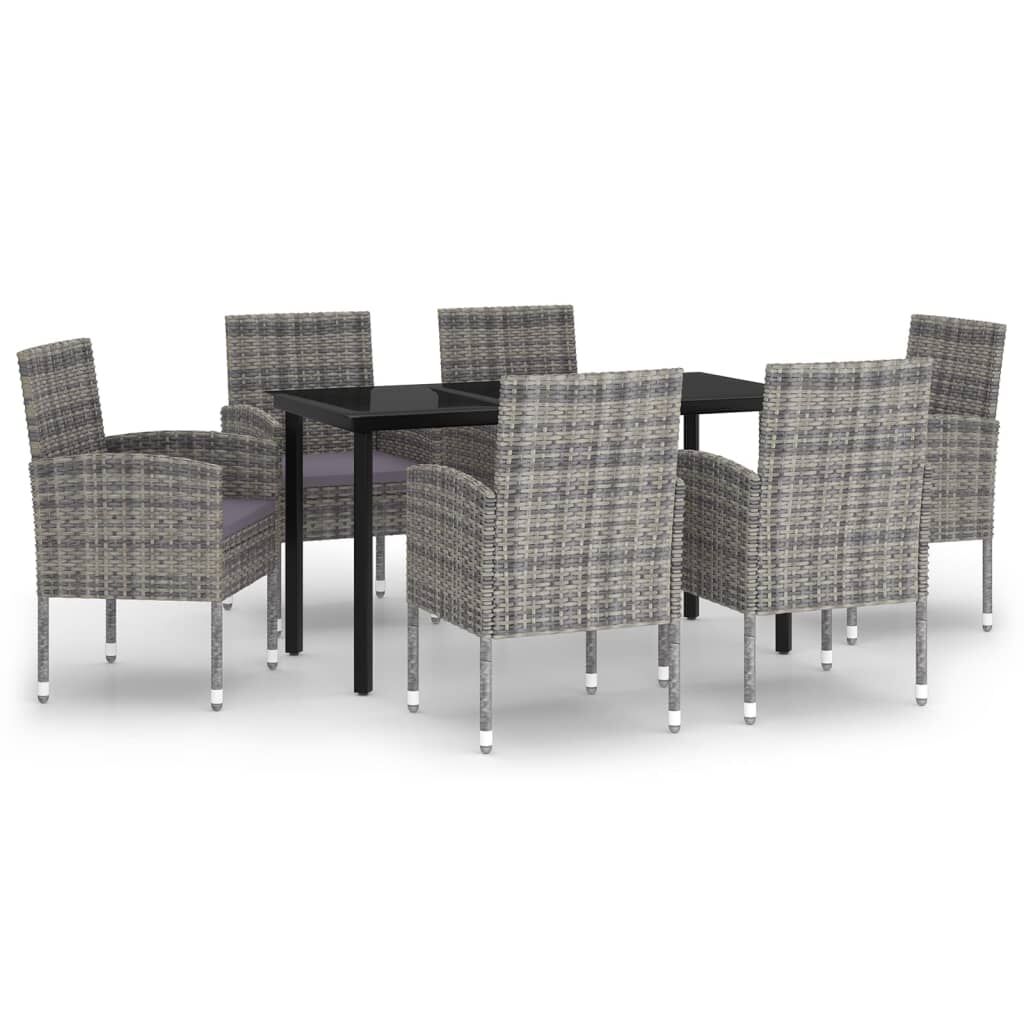 7 Piece Garden Dining Set Anthracite Price