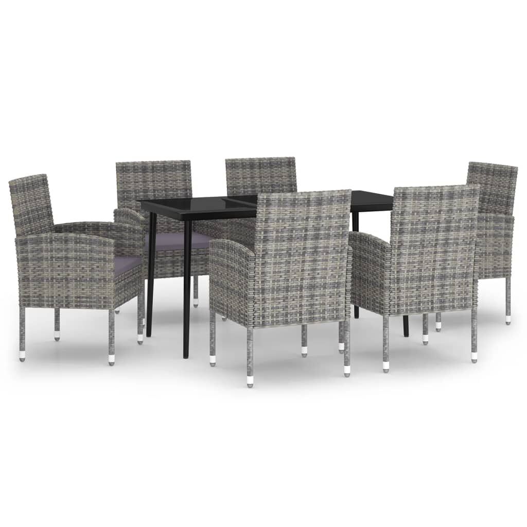 7 Piece Garden Dining Set Anthracite Price