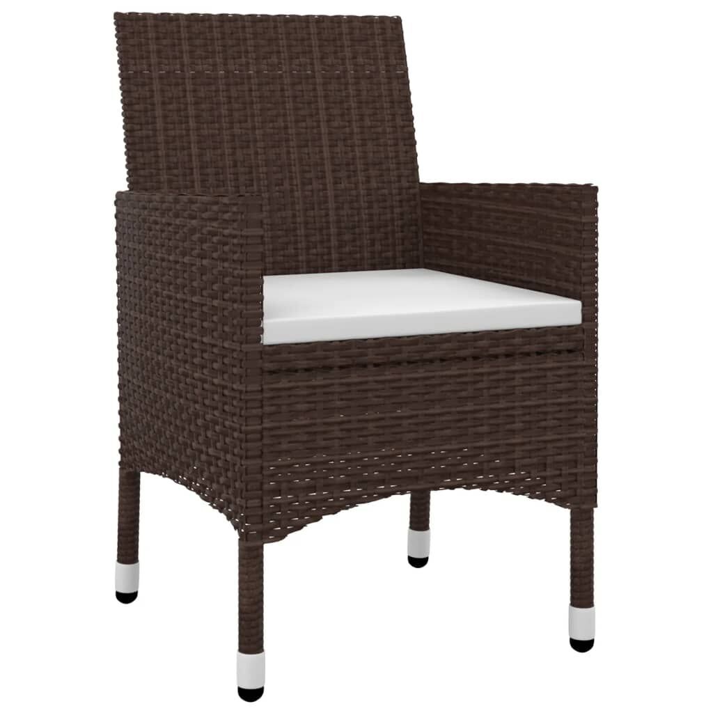 7 Piece Garden Dining Set with Cushions Poly Rattan and Glass Price
