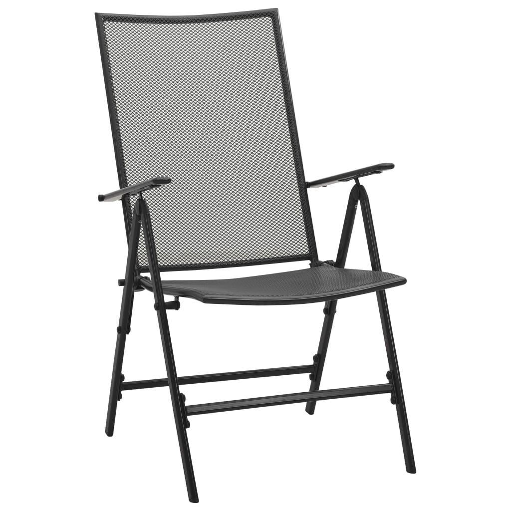 Folding Mesh Chairs 4 pcs Steel Anthracite Price