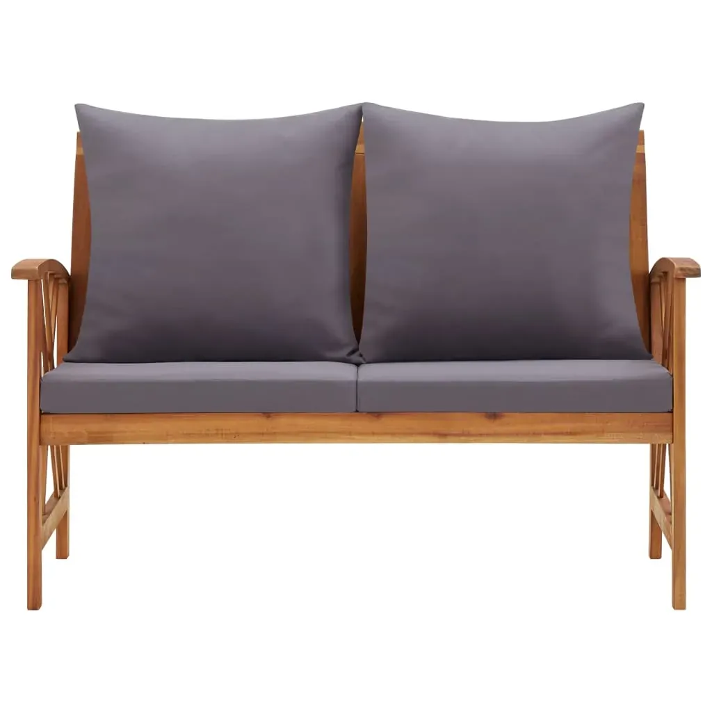 Garden Bench with Cushions 119 cm Solid Acacia Wood Price