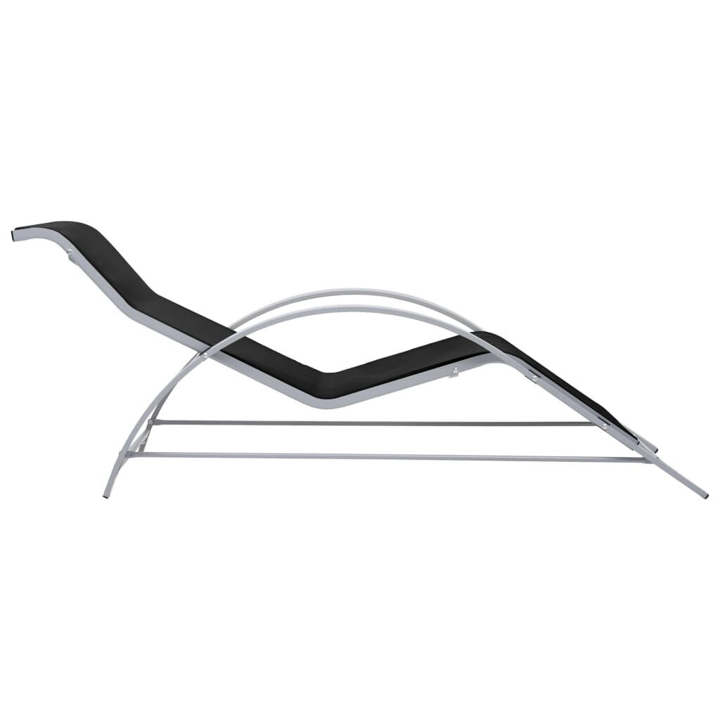 Sunlounger Textilene and Aluminium Black Price
