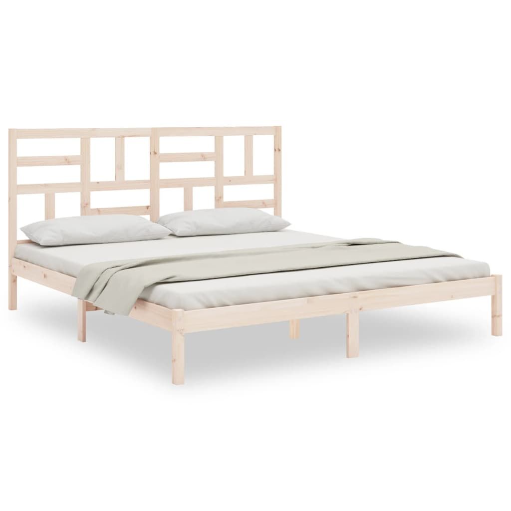 Bed Frame without Mattress Solid Wood 183x203 cm King Price