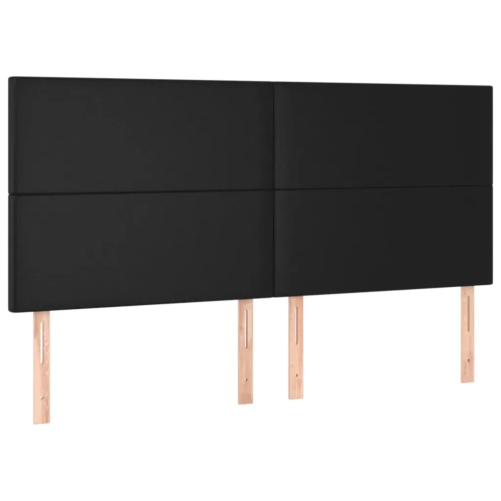 Headboards 4 pcs Black 100 cm Faux Leather Price