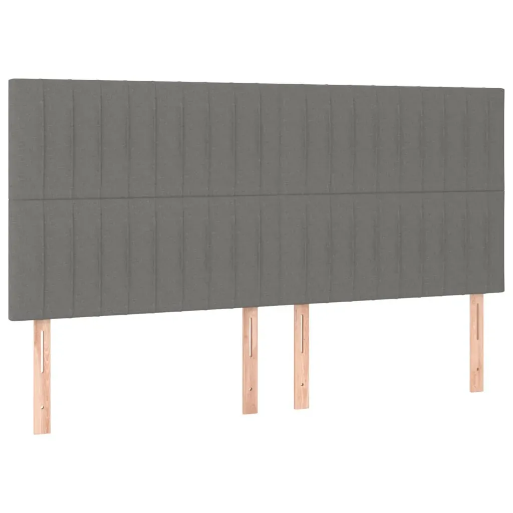 Headboards 4 pcs Dark Grey 100 cm Fabric Price