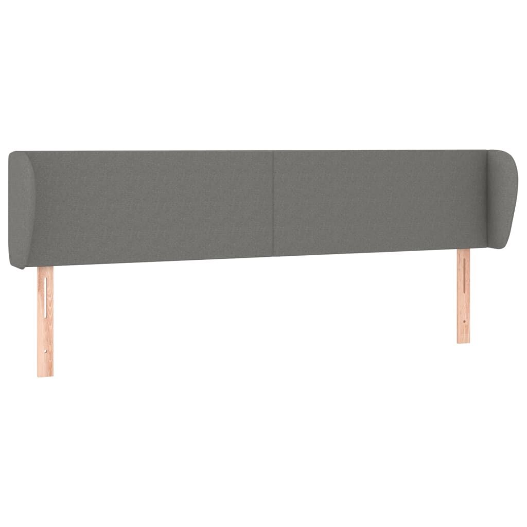 Headboard with Ears Dark Grey 203 cm Fabric Price