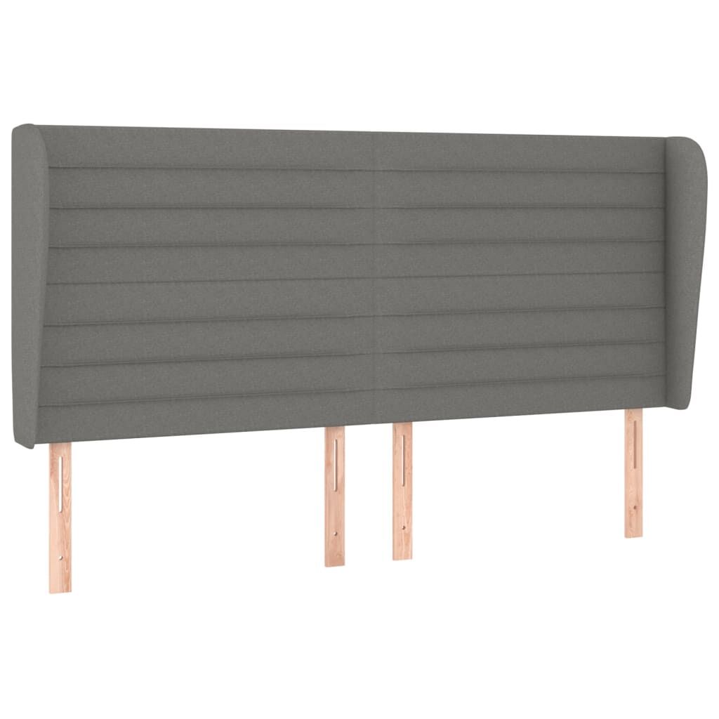 Headboard with Ears Dark Grey 203 cm Fabric Price