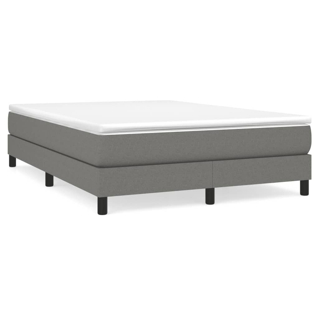 Bed Frame without Mattress Dark Grey Double Fabric Price