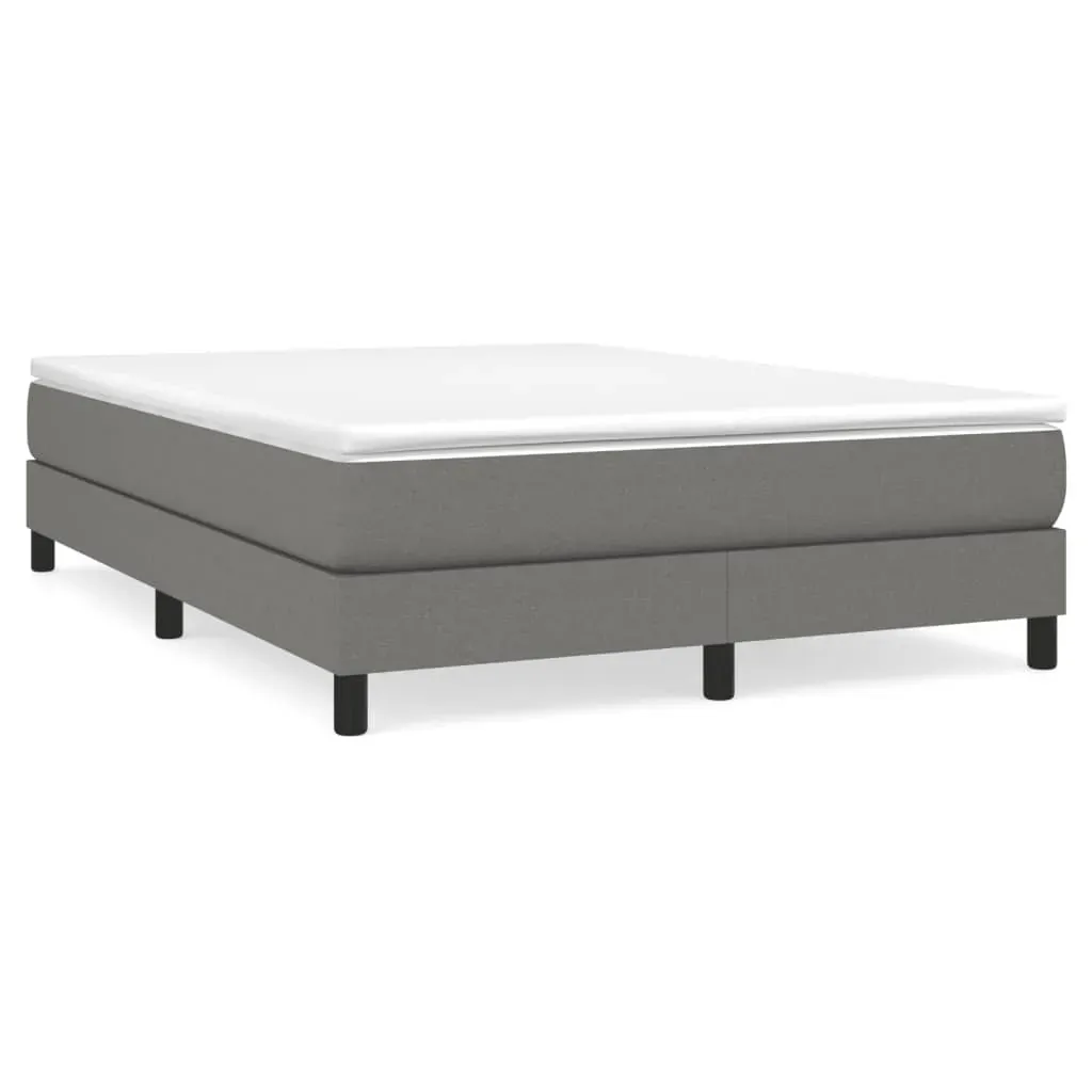 Bed Frame without Mattress Dark Grey Double Fabric Price