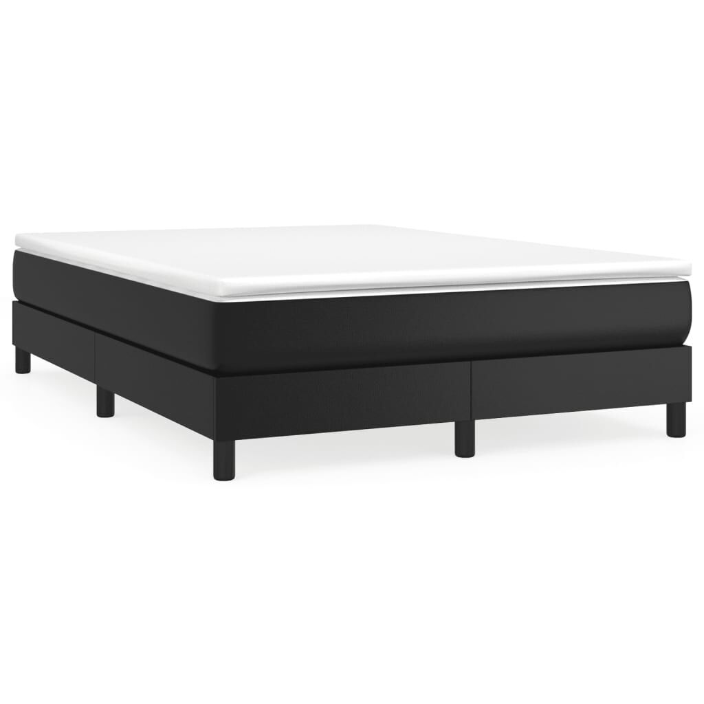 Bed Frame without Mattress Black Double Faux Leather Price
