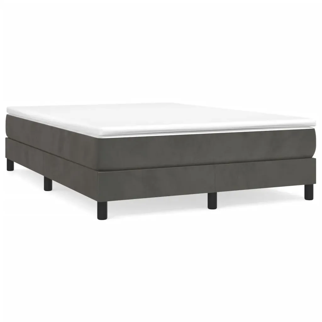 Bed Frame without Mattress Dark Grey Double Velvet Price