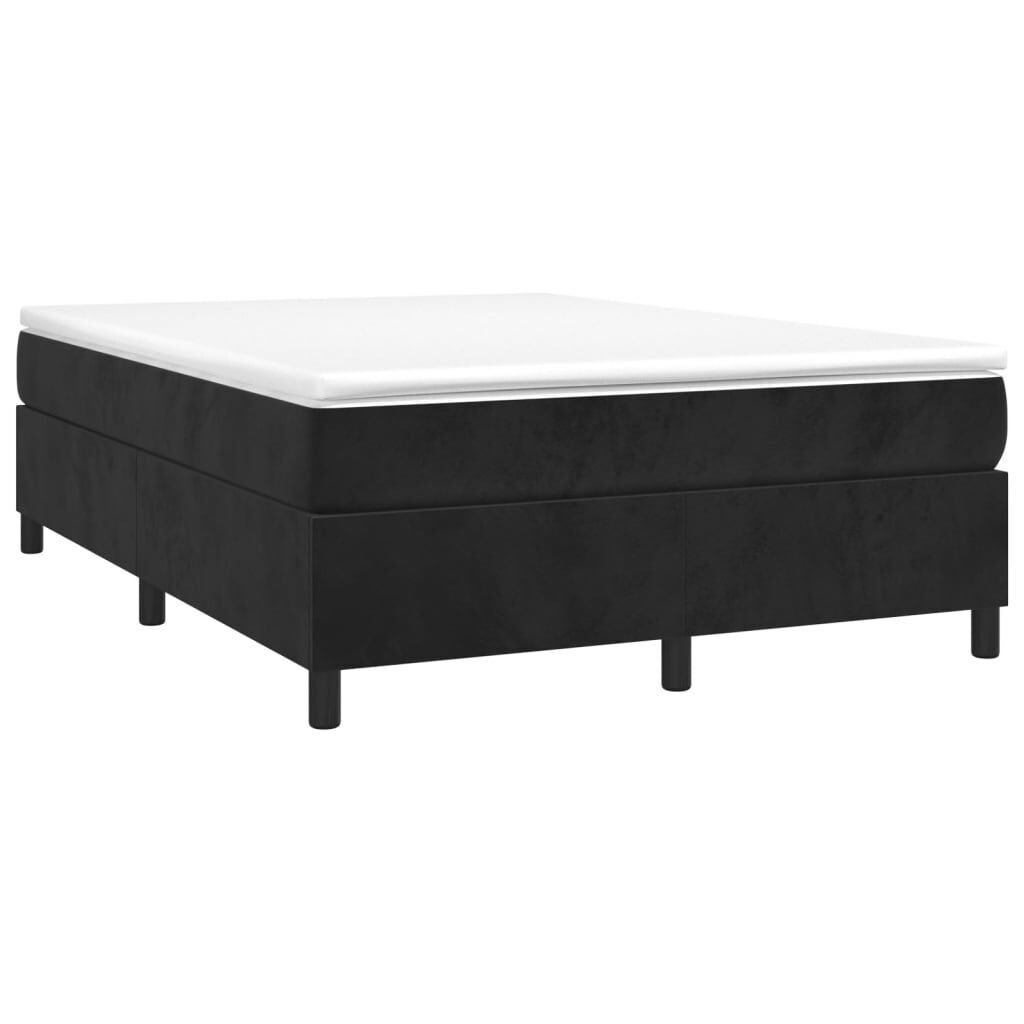 Bed Frame without Mattress Black Double Velvet Price