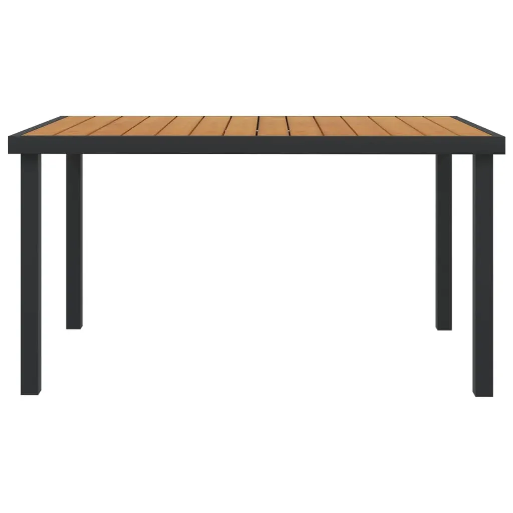 Garden Table Brown 140x90x74 cm Aluminium and WPC Price