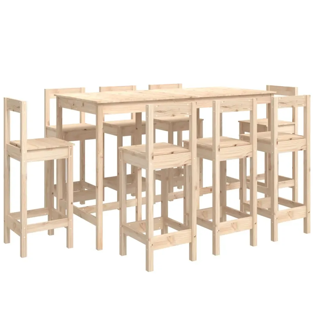 9 Piece Bar Set Solid Wood Pine Price