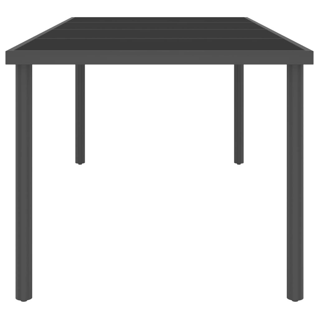 Outdoor Dining Table Anthracite 220x90x75 cm Steel and Glass Price