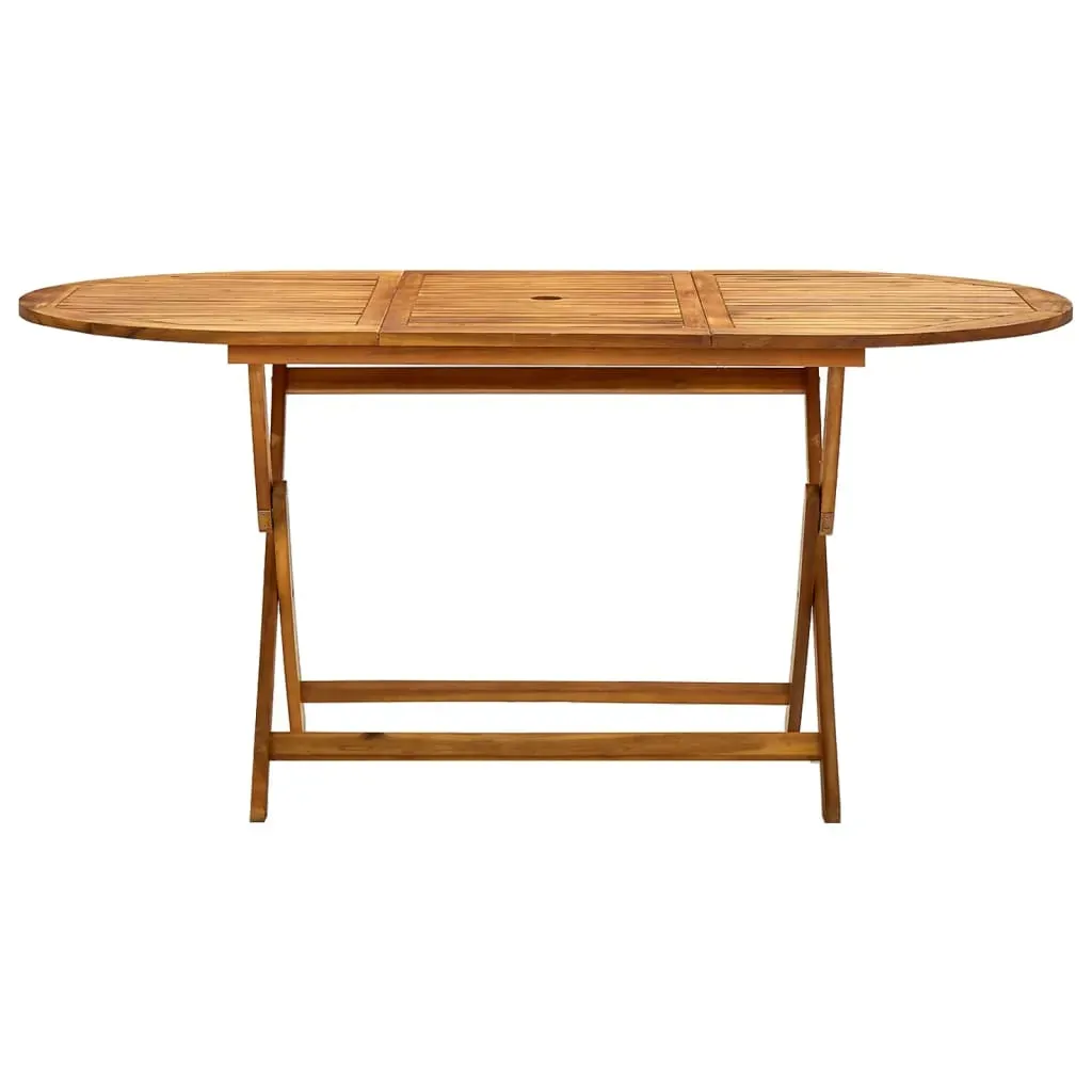 Folding Garden Table 160x85x75 cm Solid Acacia Wood Price
