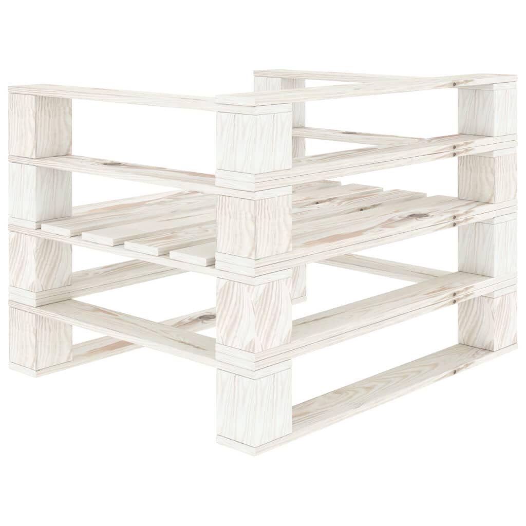 Garden Pallet Armchair Wood White Price
