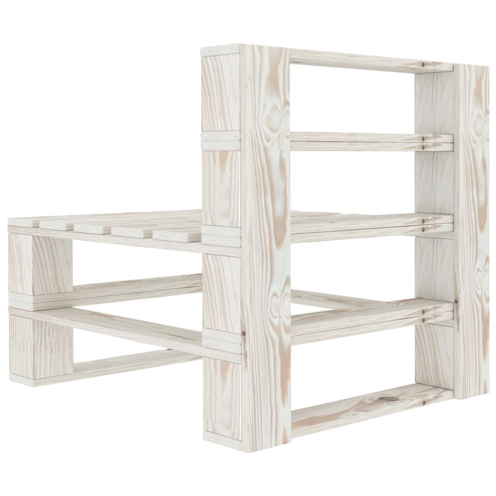 Garden Pallet Middle Sofa Wood White Price