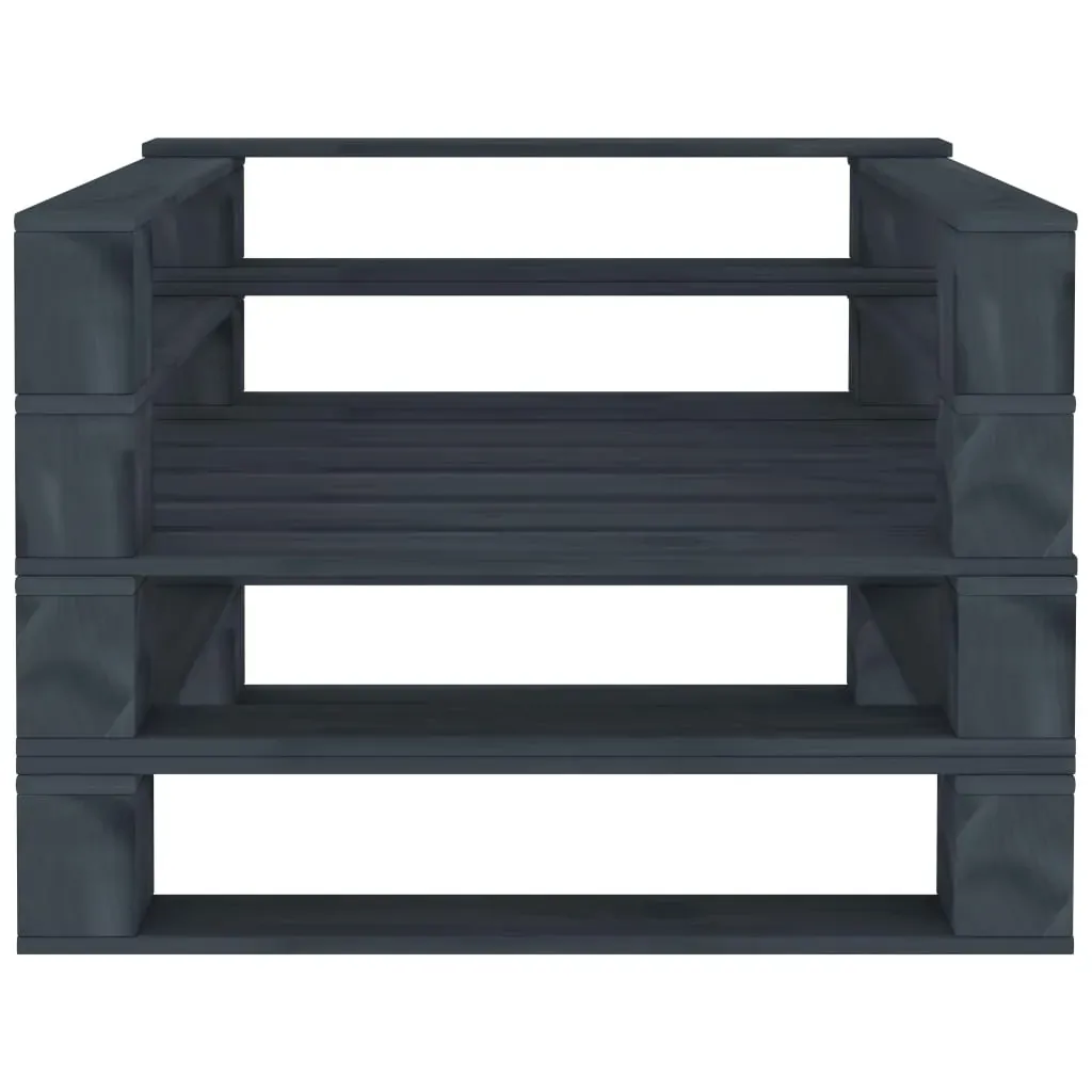 Garden Pallet Armchair Wood Grey Price