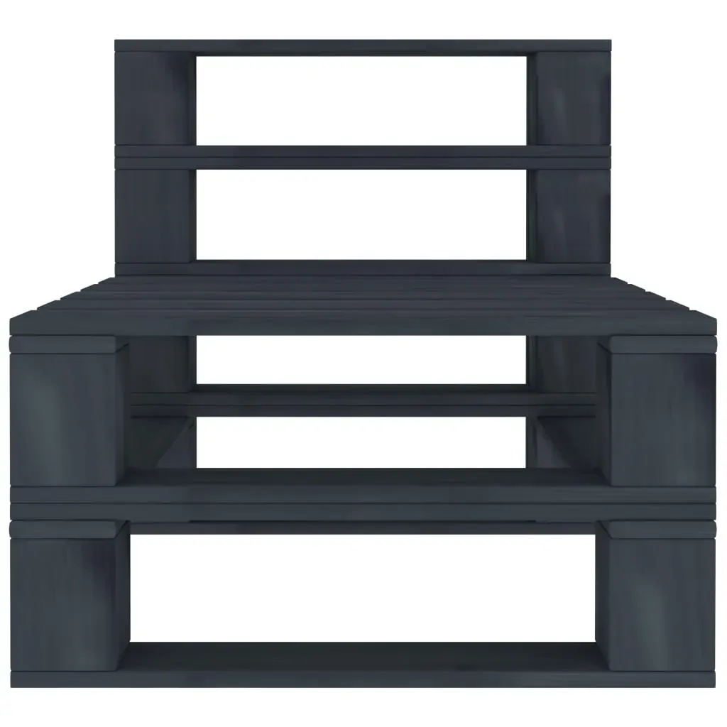 Garden Pallet Middle Sofa Wood Grey Price