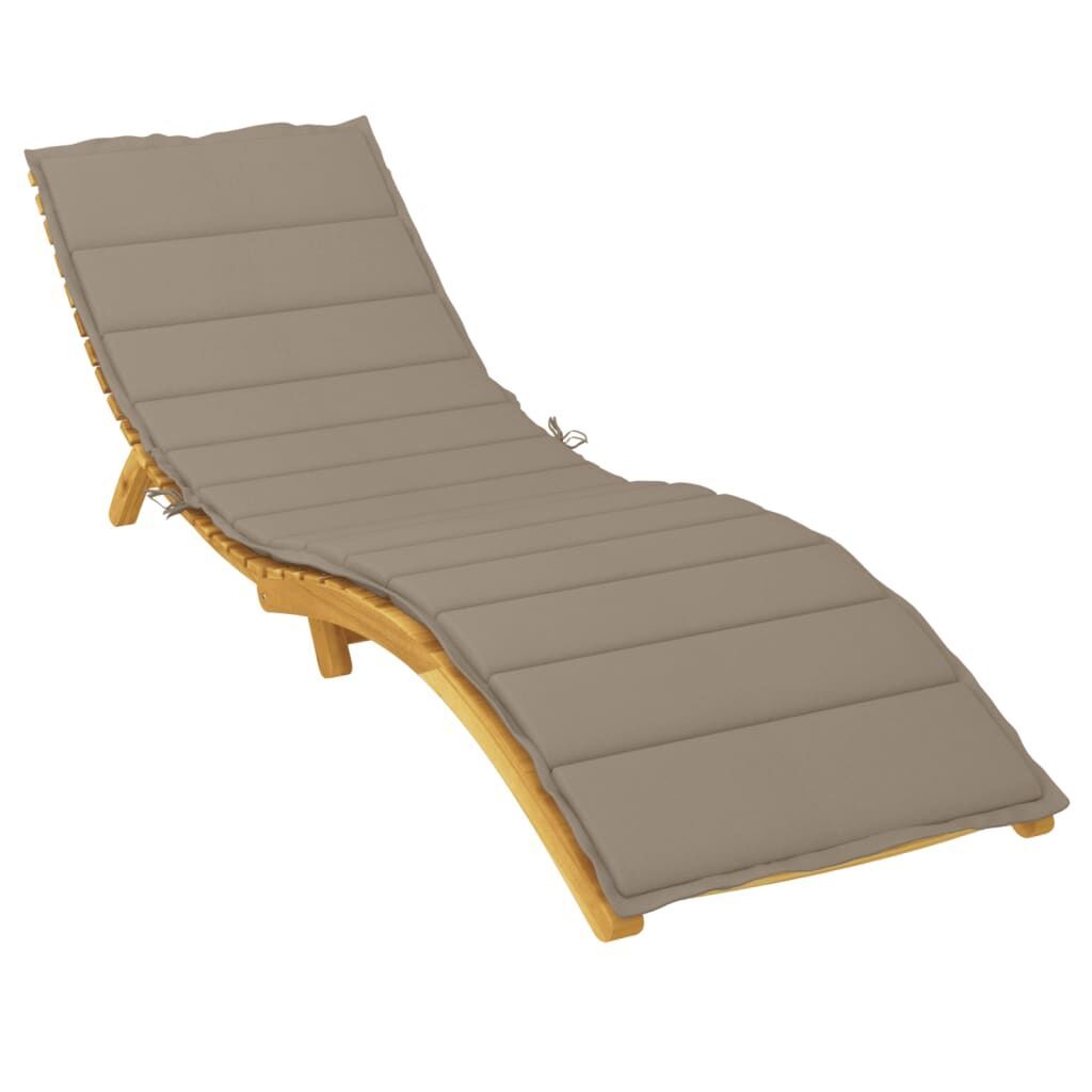 Sun Lounger Cushion Taupe 200x70x3cm Oxford Fabric Price