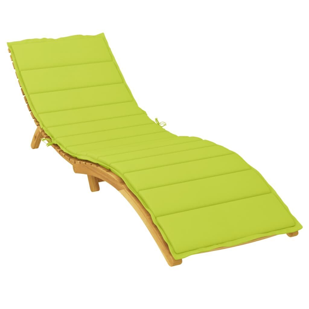 Sun Lounger Cushion Bright Green 200x70x3cm Oxford Fabric Price