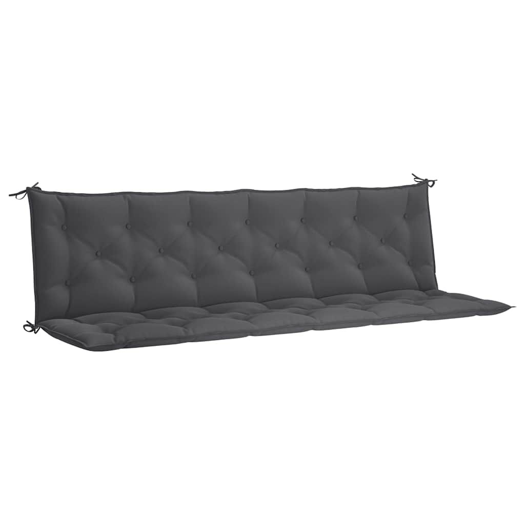 Garden Bench Cushion Anthracite 200x(50+50)x7cm Oxford Fabric Price