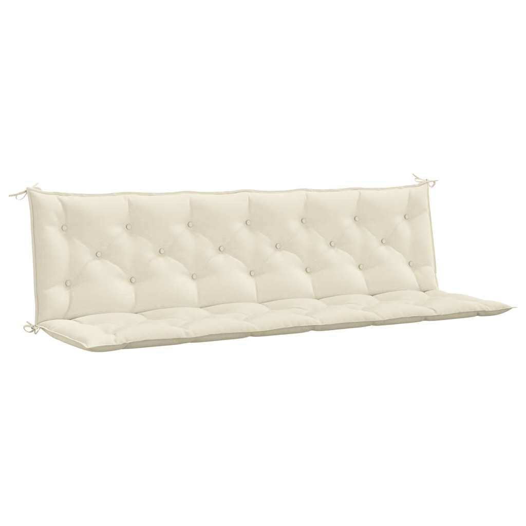 Garden Bench Cushion Cream White 200x(50+50)x7cm Oxford Fabric Price