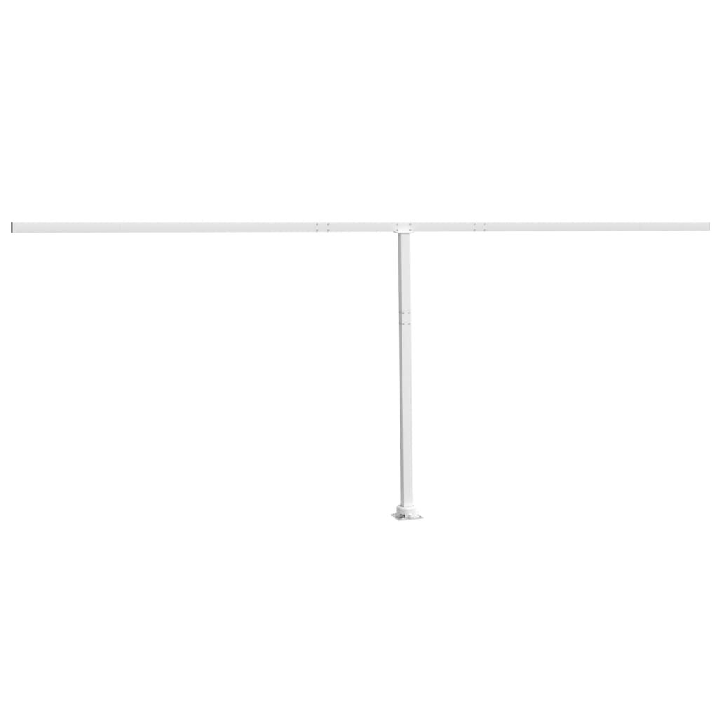 Awning Post Set White 600x245 cm Iron Price