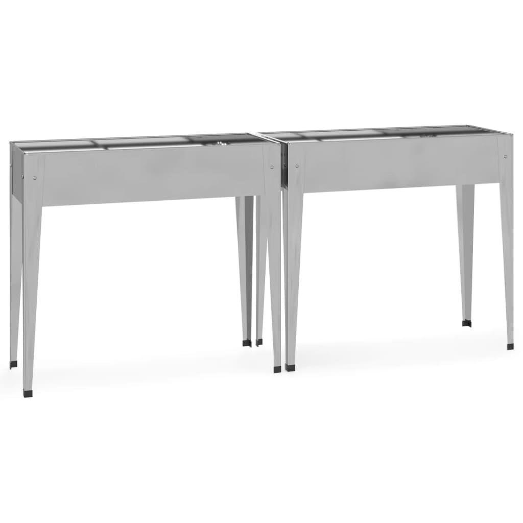 Garden Planters 2 pcs Galvanised Steel Price