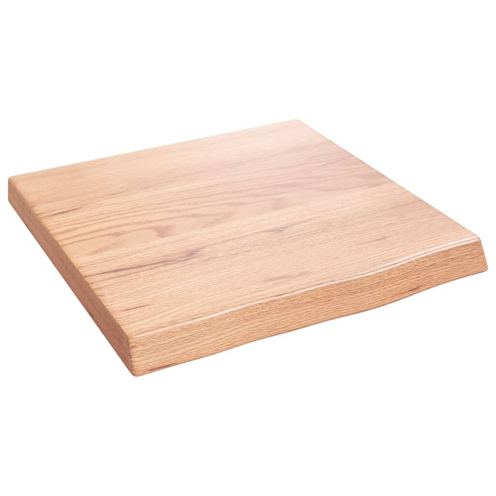 Bathroom Countertop Light Brown 40x40x4 cm Treated Solid Wood Price
