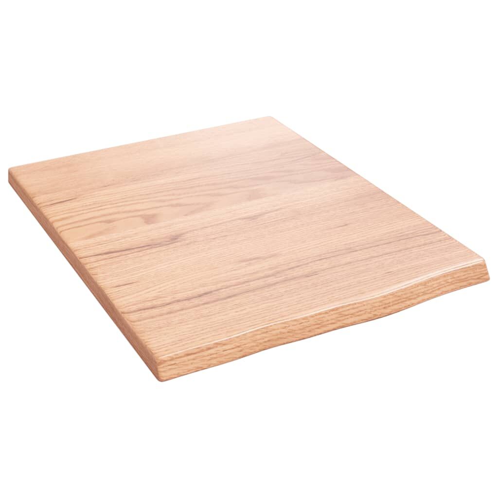 Bathroom Countertop Light Brown 40x50x2 cm Treated Solid Wood Price