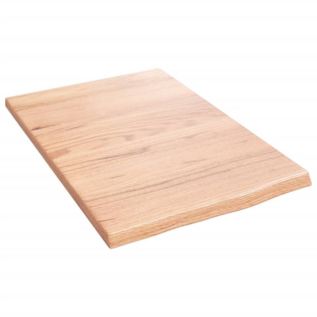 Bathroom Countertop Light Brown 40x60x2 cm Treated Solid Wood Price